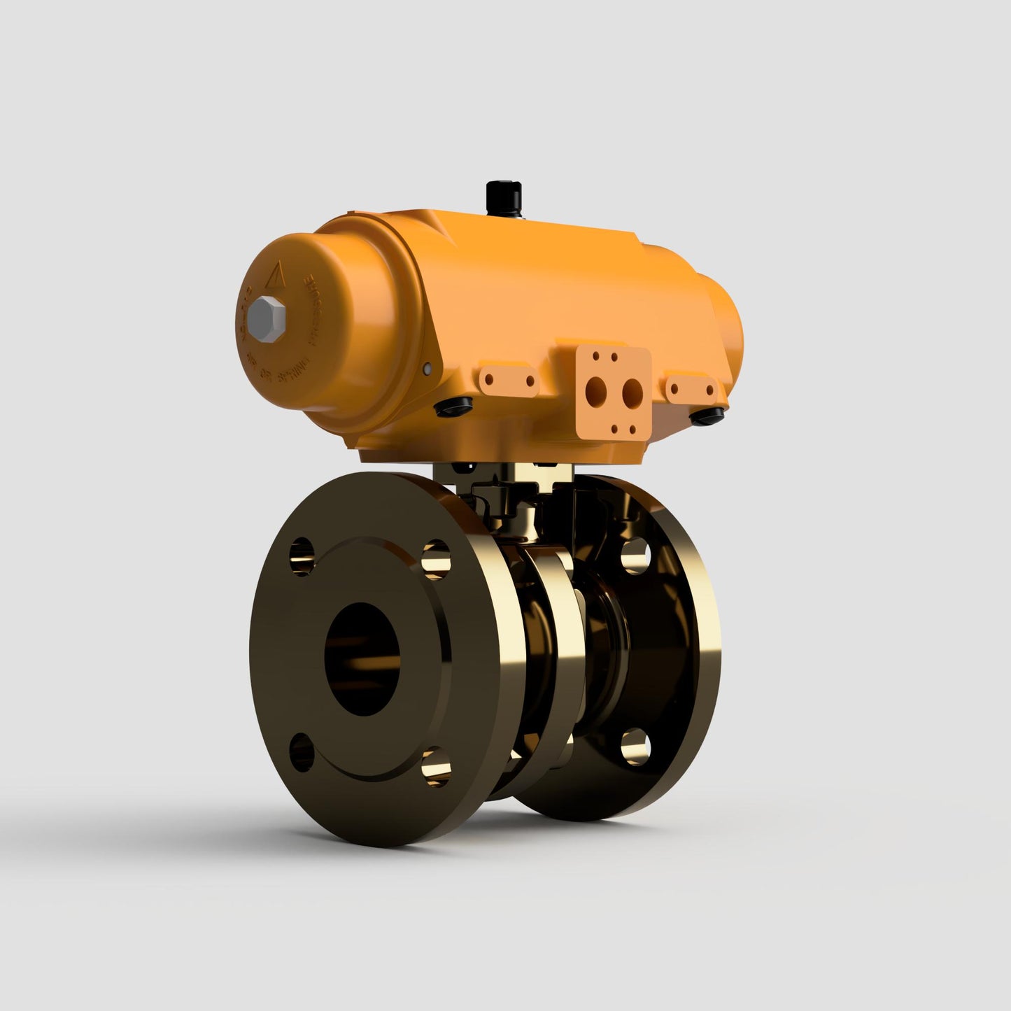 Hytork Actuated Flanged PN16 2 PCE Full Bore B62 Bronze Mariani Ball Valves (Air Open Spring Close)