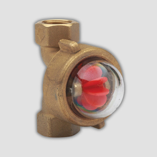 Bronze Flow Indicator with Rotor – Polycarbonate Dome